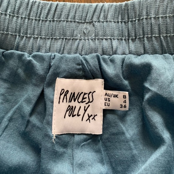 Princess Polly Shorts Soft Women’s 4 Blue - Picture 2 of 3